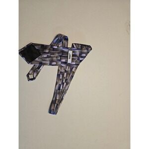Jerry Garcia Men's Geometric Gray/Purple Necktie Woven Silk‎ Tie Designer Mens